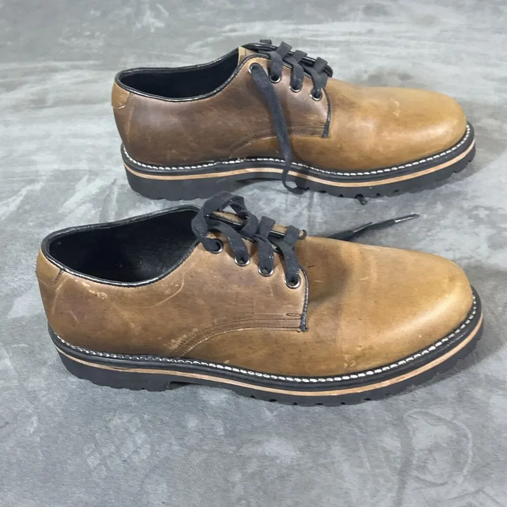 Broken Homme Leather Work Shoes Derby Lace Up Classic 8.5 USA Men’s Vibram